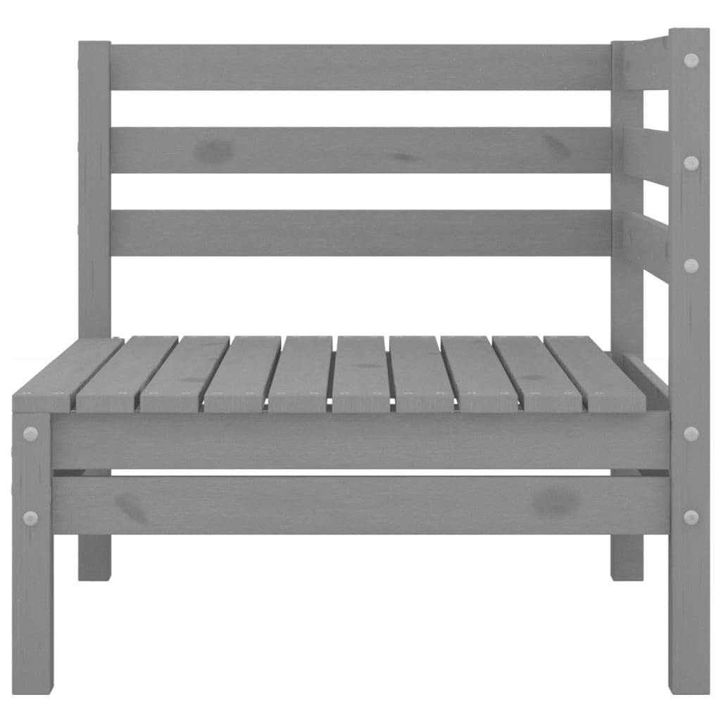 vidaXL 3-tlg. Garten-Lounge-Set Massivholz Kiefer Grau