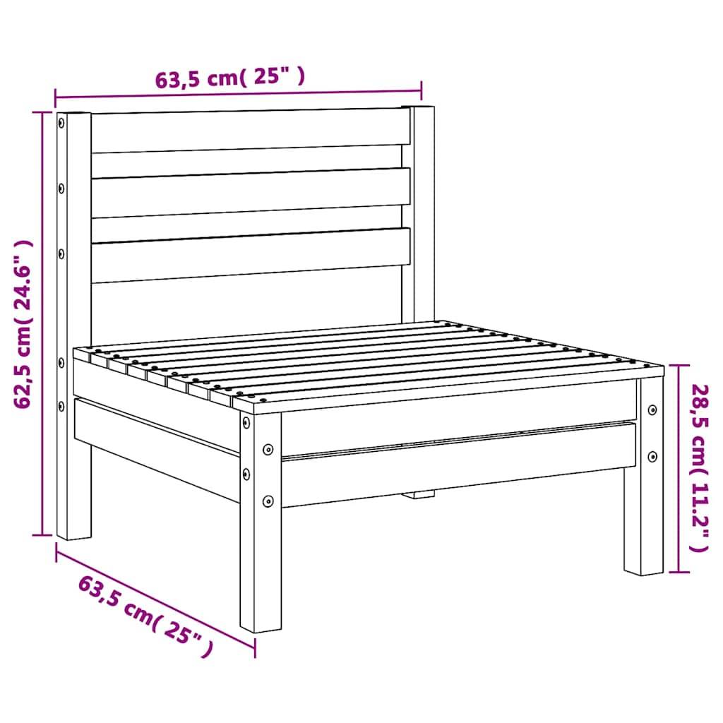 vidaXL Gartensofa ohne Armlehnen Massivholz Douglasie