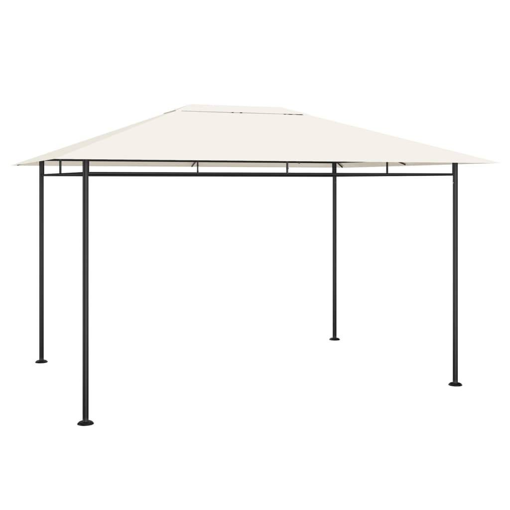 vidaXL Pavillon 384x281x270 cm Creme 180 g/m²