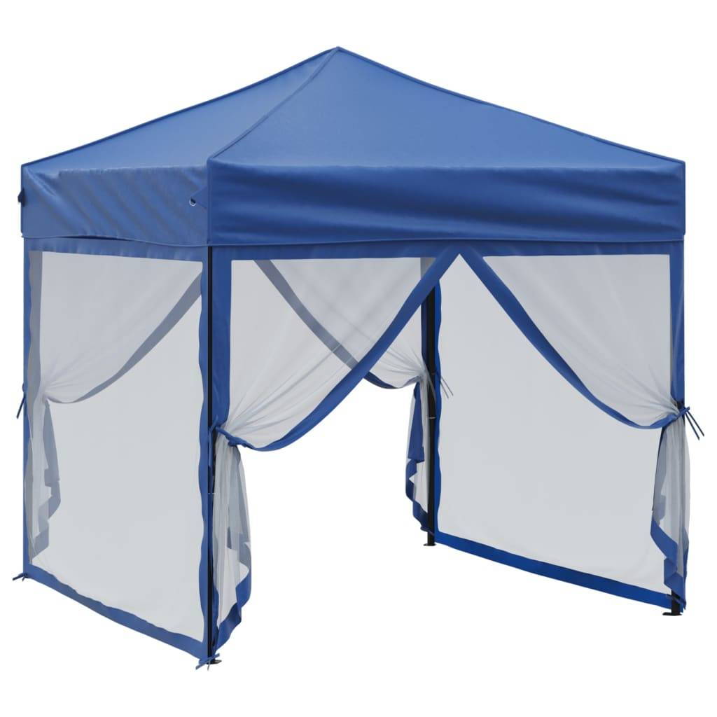 vidaXL Partyzelt Faltbar mit Seitenwänden Blau 2x2 m