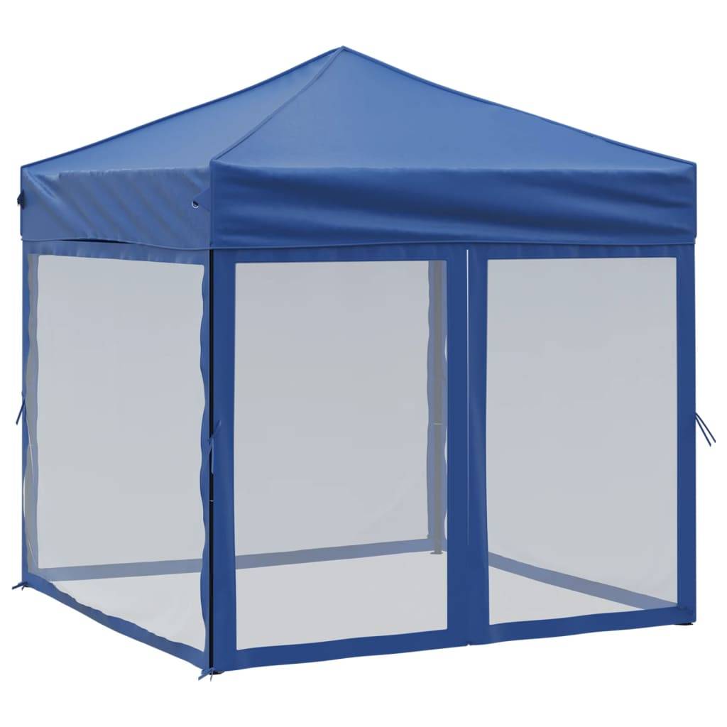 vidaXL Partyzelt Faltbar mit Seitenwänden Blau 2x2 m