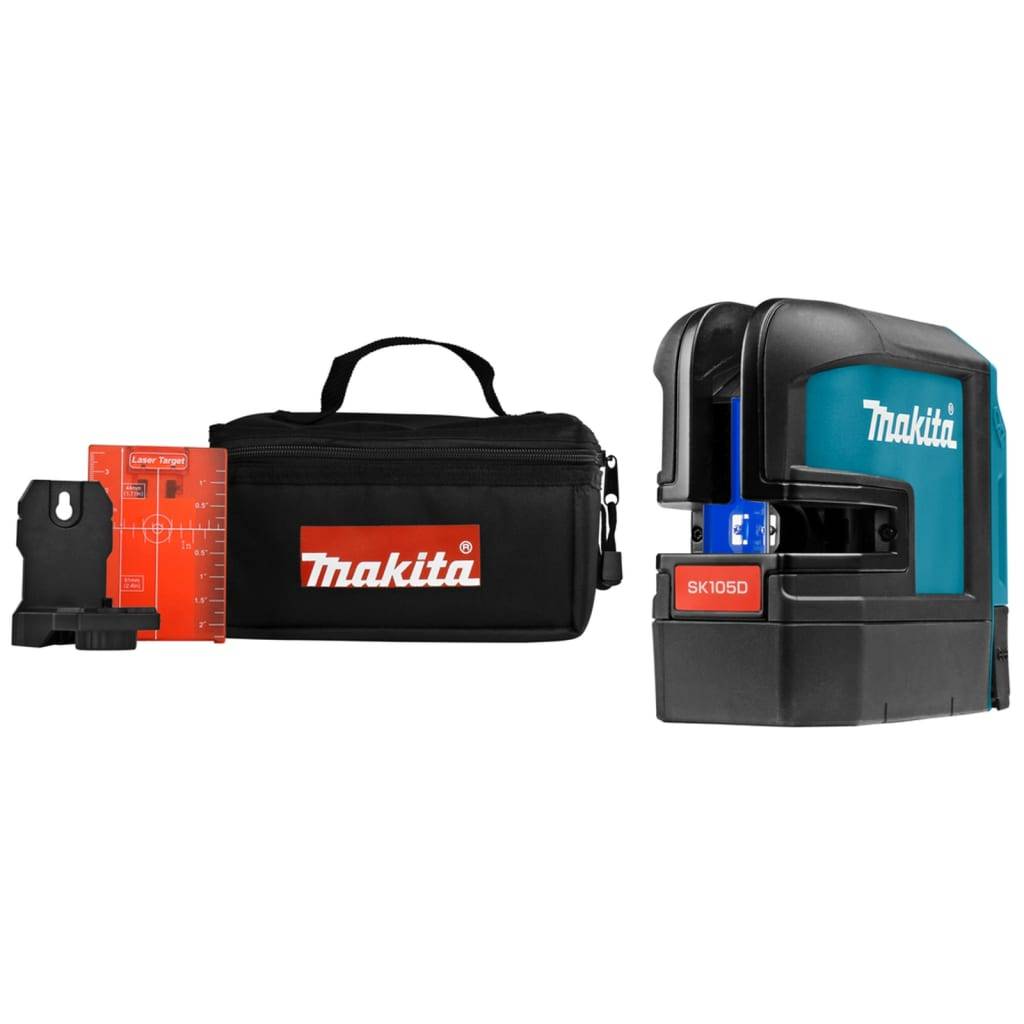 Makita Akku-Kreuzlinienlaser 10,8 W Rot 25 m Blau und Schwarz