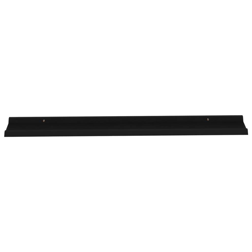 vidaXL Wandregale 2 Stk. Schwarz 115x9x3 cm