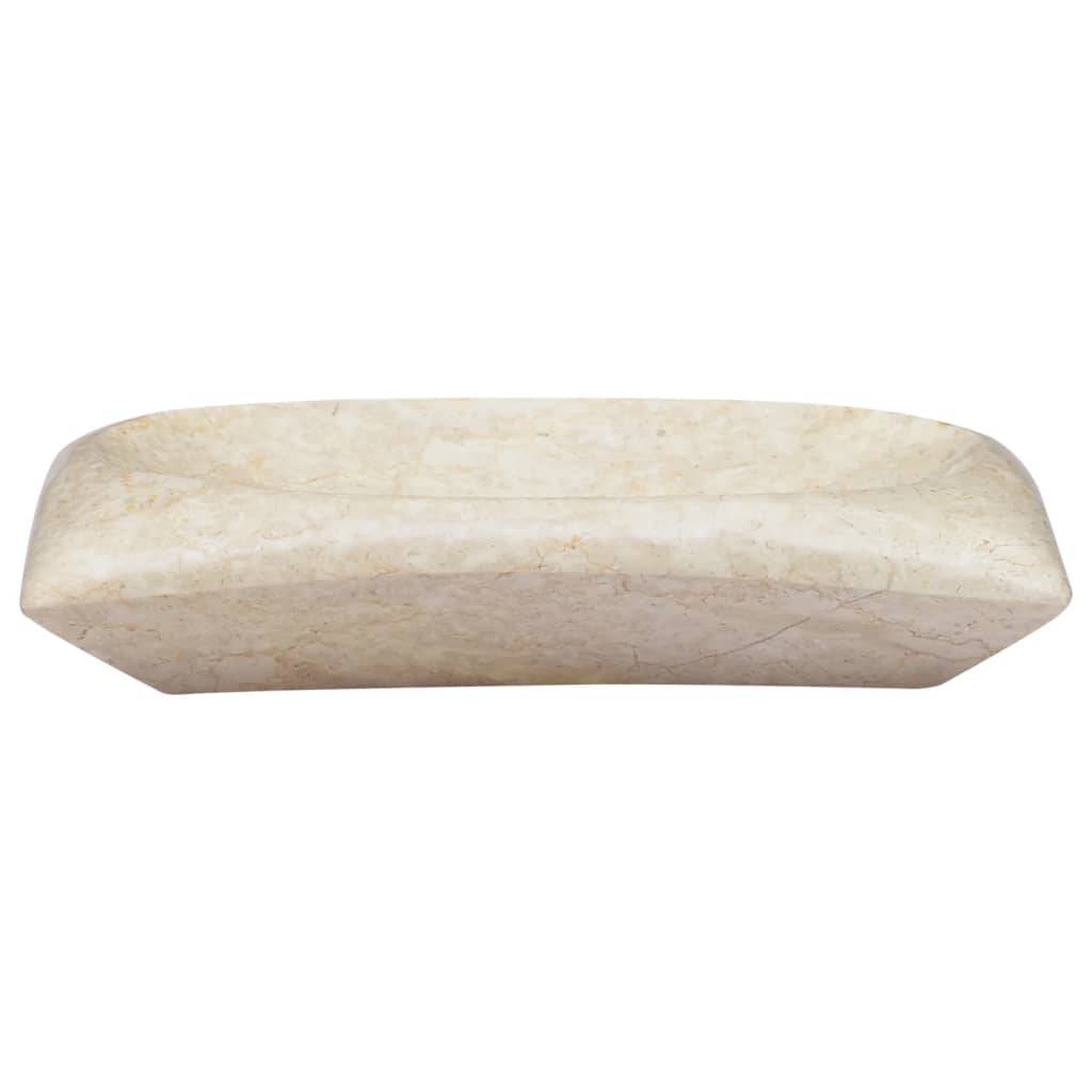 vidaXL Waschbecken Creme 50x35x10 cm Marmor
