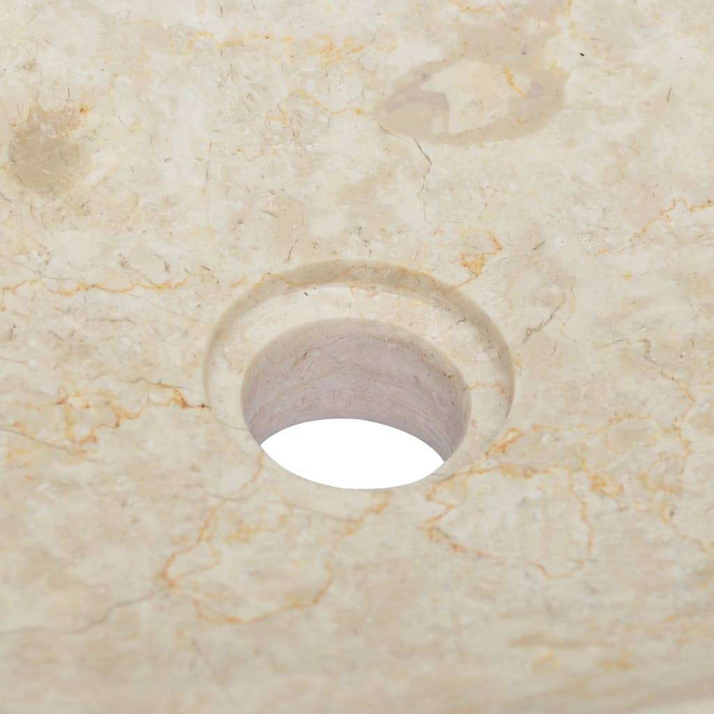 vidaXL Waschbecken Creme 50x35x10 cm Marmor