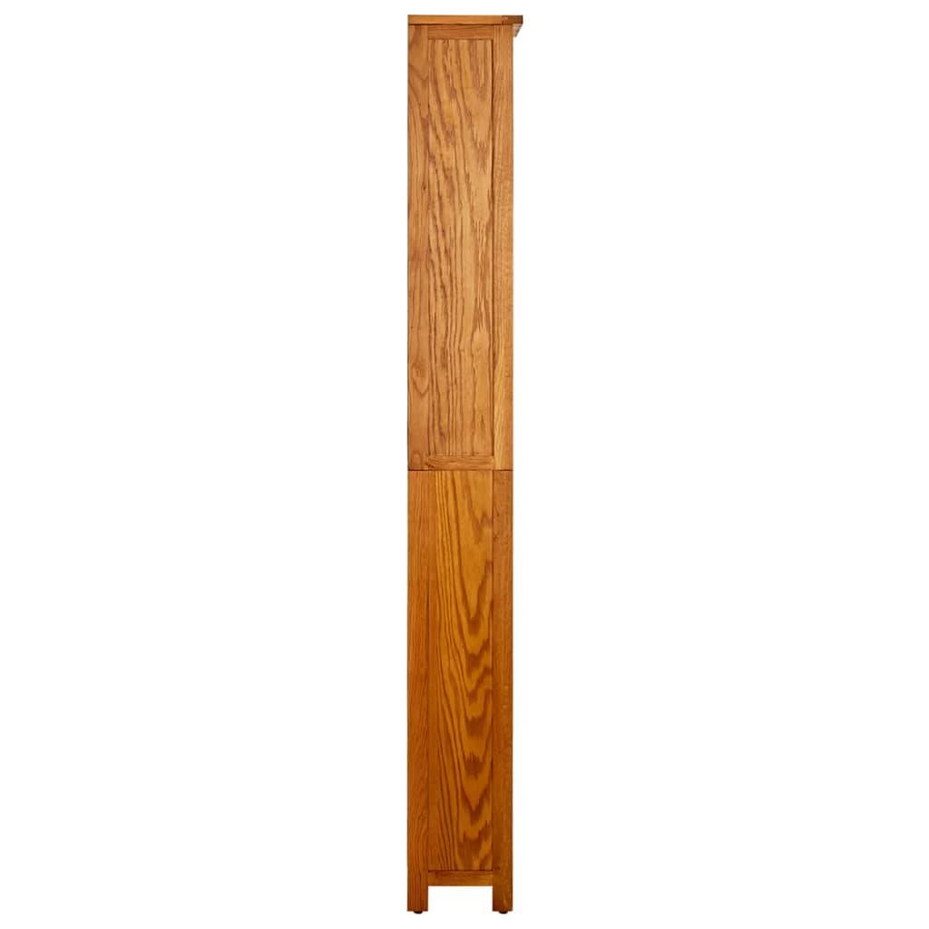 vidaXL Bücherregal 6 Fächer 52x22x180 cm Massivholz Eiche