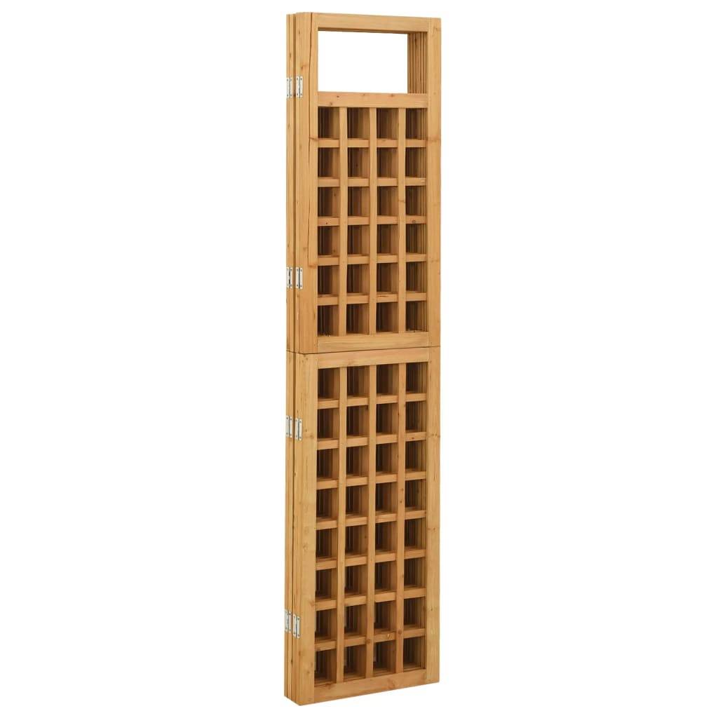 vidaXL Spalier/Paravent 4-teilig Massivholz Tanne 161x180 cm