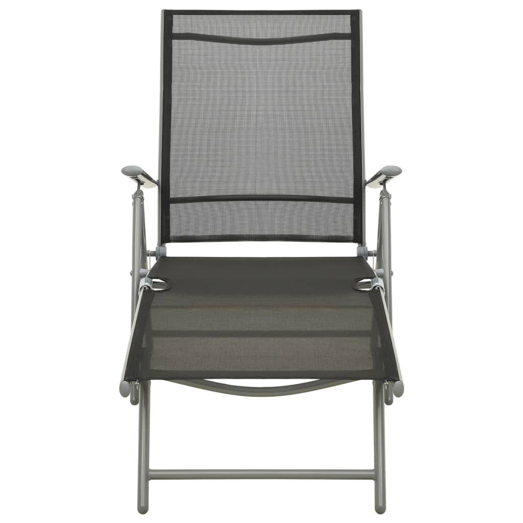 vidaXL 3-tlg. Garten-Lounge-Set Textilene und Aluminium Silbern
