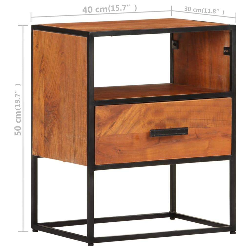 vidaXL Nachttisch 40x30x50 cm Massivholz Akazie
