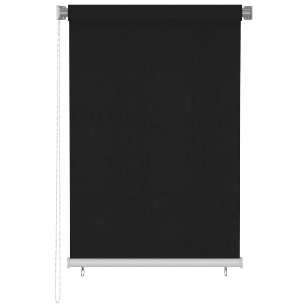 vidaXL Außenrollo 100x140 cm Schwarz