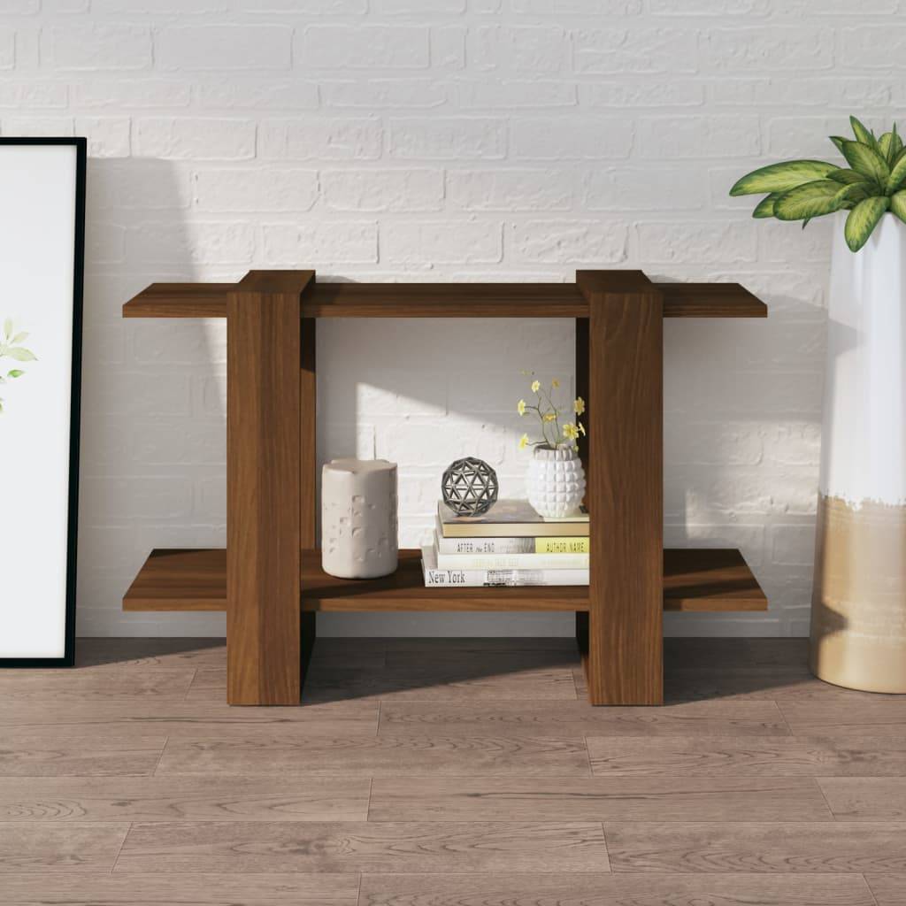 vidaXL Bücherregal/Raumteiler Braun Eichen-Optik 80x30x51 cm