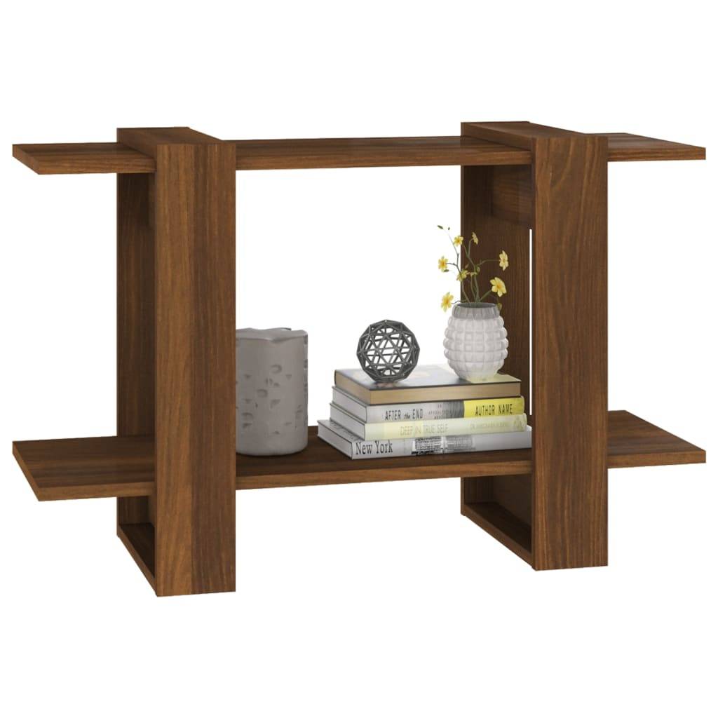 vidaXL Bücherregal/Raumteiler Braun Eichen-Optik 80x30x51 cm