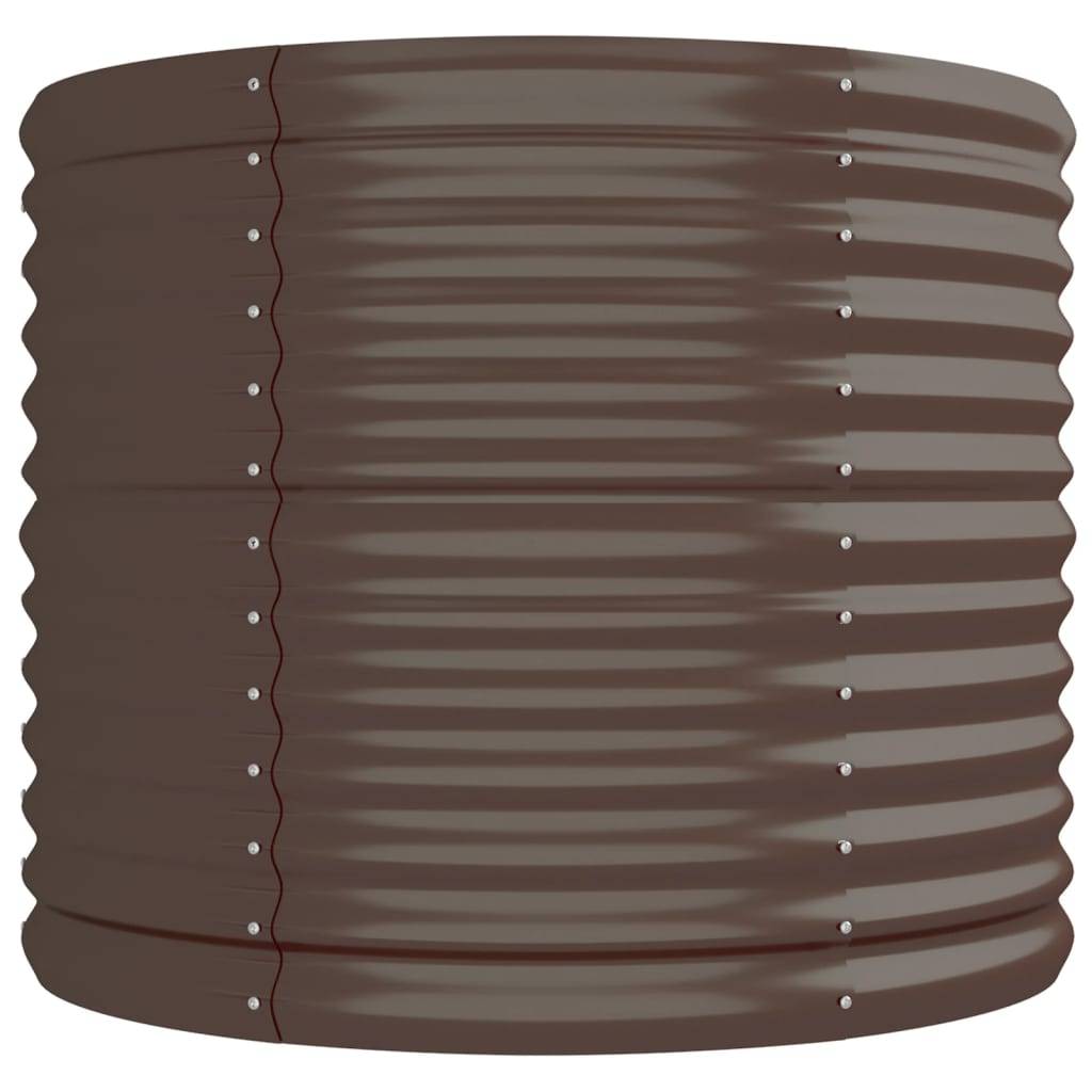 vidaXL Hochbeet Pulverbeschichteter Stahl 296x80x68 cm Braun