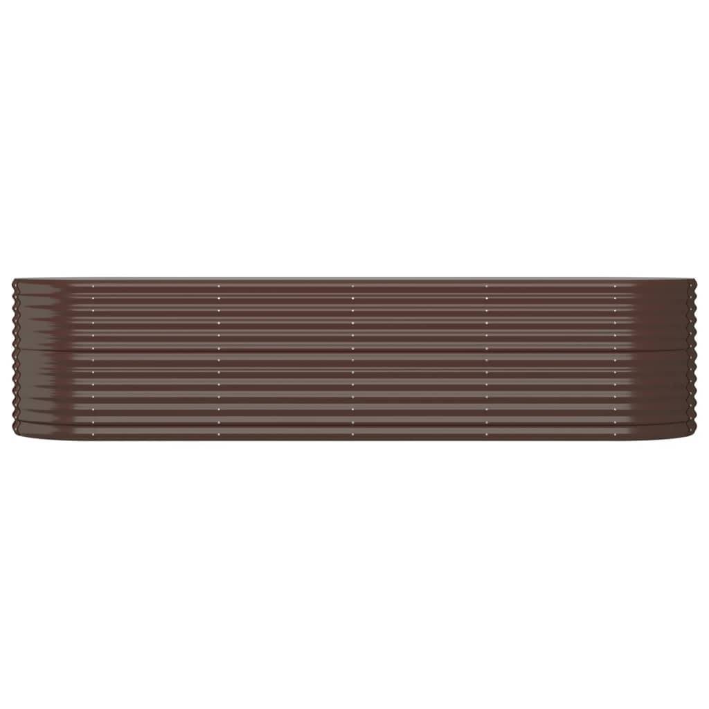 vidaXL Hochbeet Pulverbeschichteter Stahl 296x80x68 cm Braun