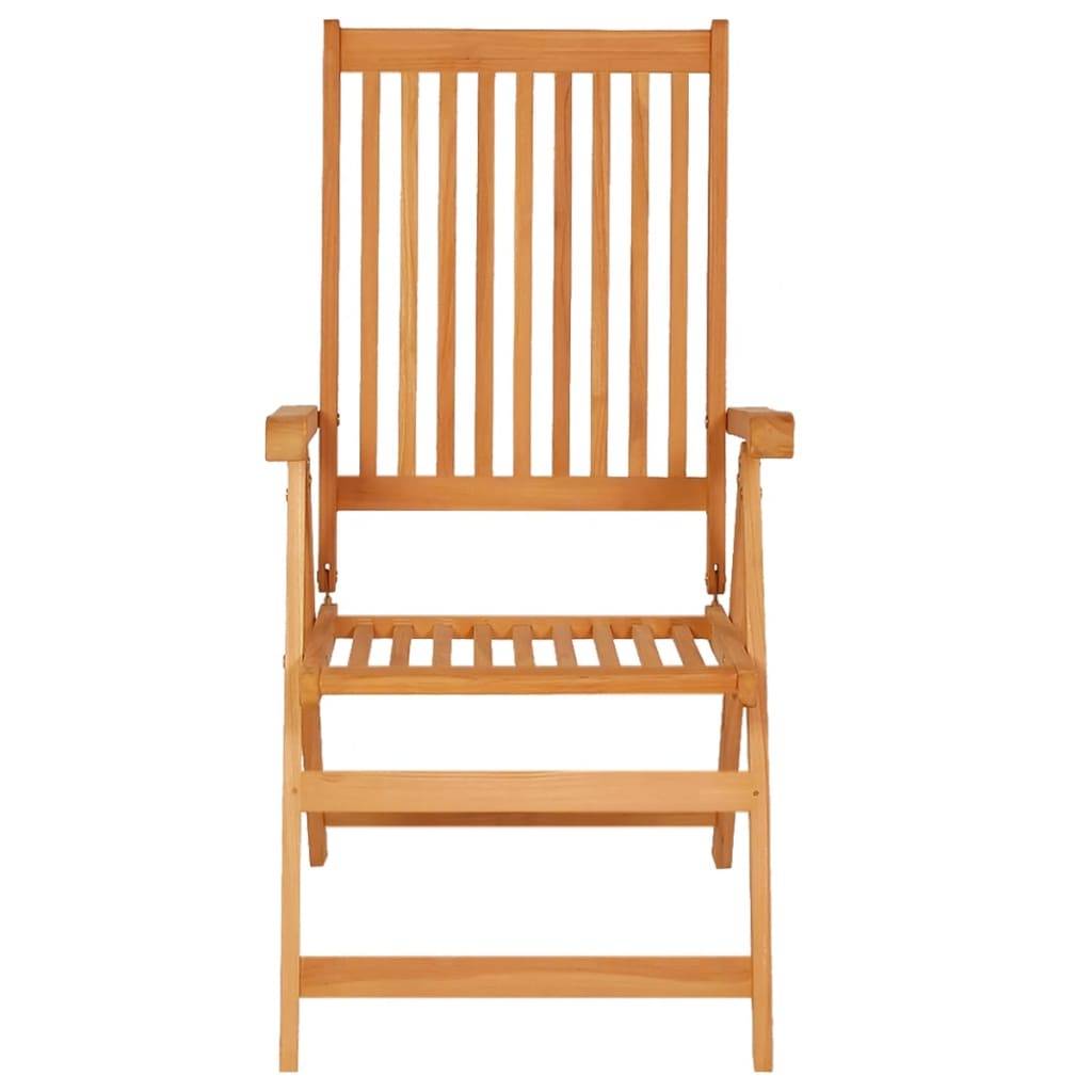 vidaXL Gartenstühle 6 Stk. mit Beigen Kissen Massivholz Teak
