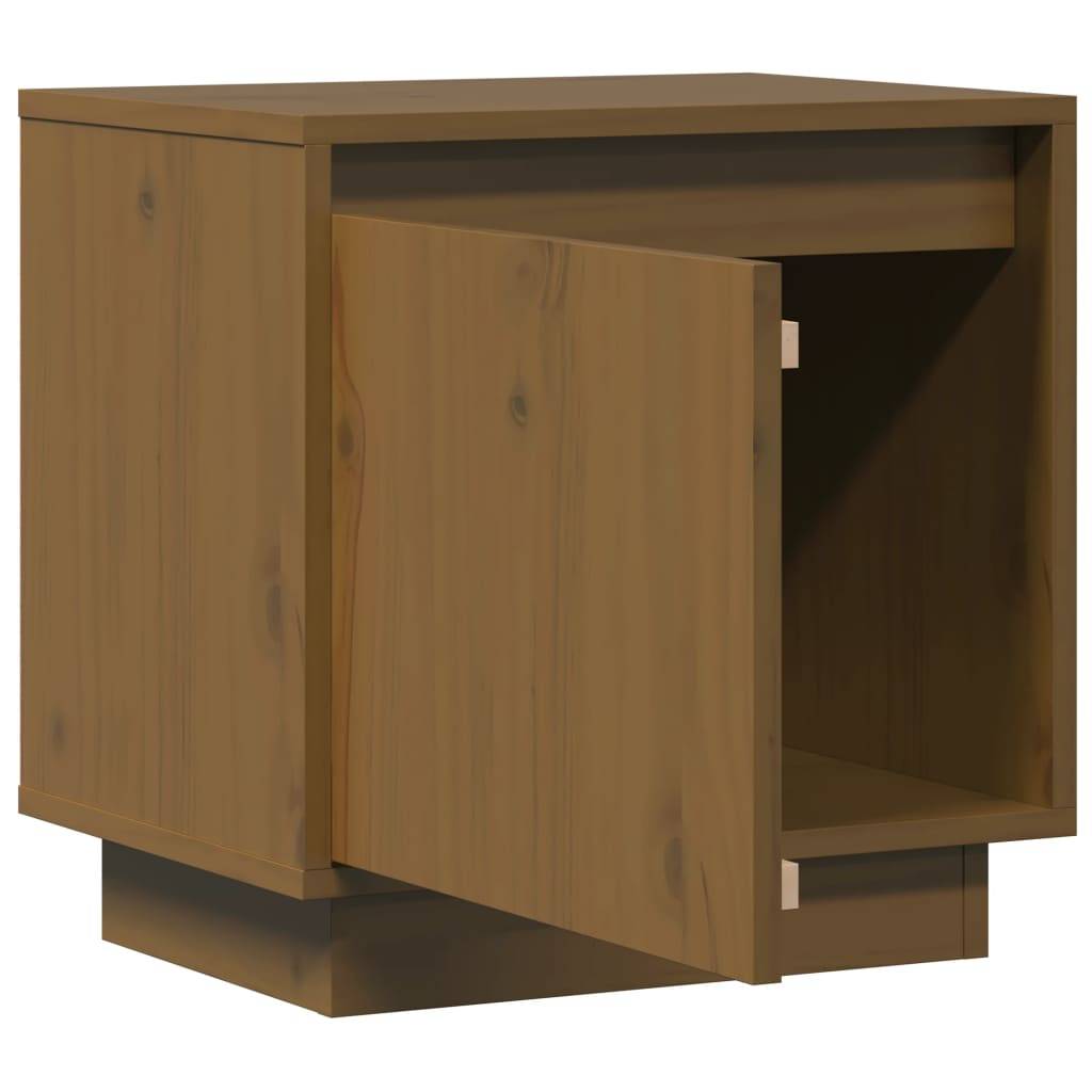 vidaXL Nachttische 2 Stk. Honigbraun 40x30x40 cm Massivholz Kiefer