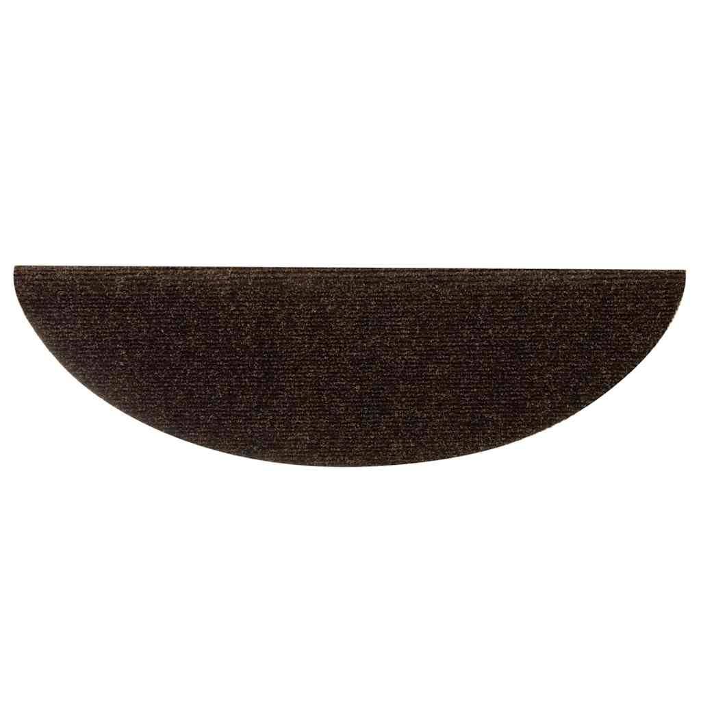 vidaXL Selbstklebende Treppenmatten 10 Stk. Braun 56x17x3cm Nadelvlies