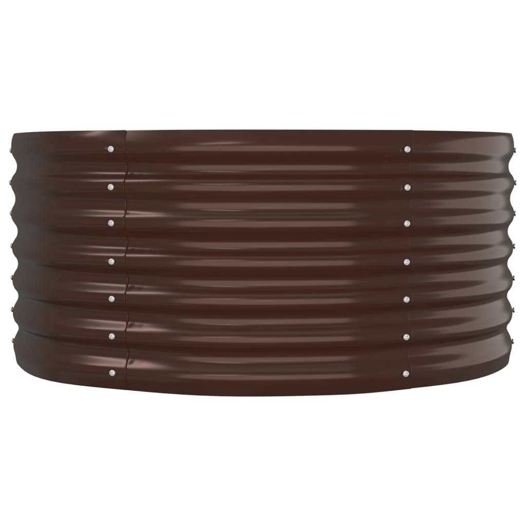 vidaXL Hochbeet Pulverbeschichteter Stahl 152x80x36 cm Braun