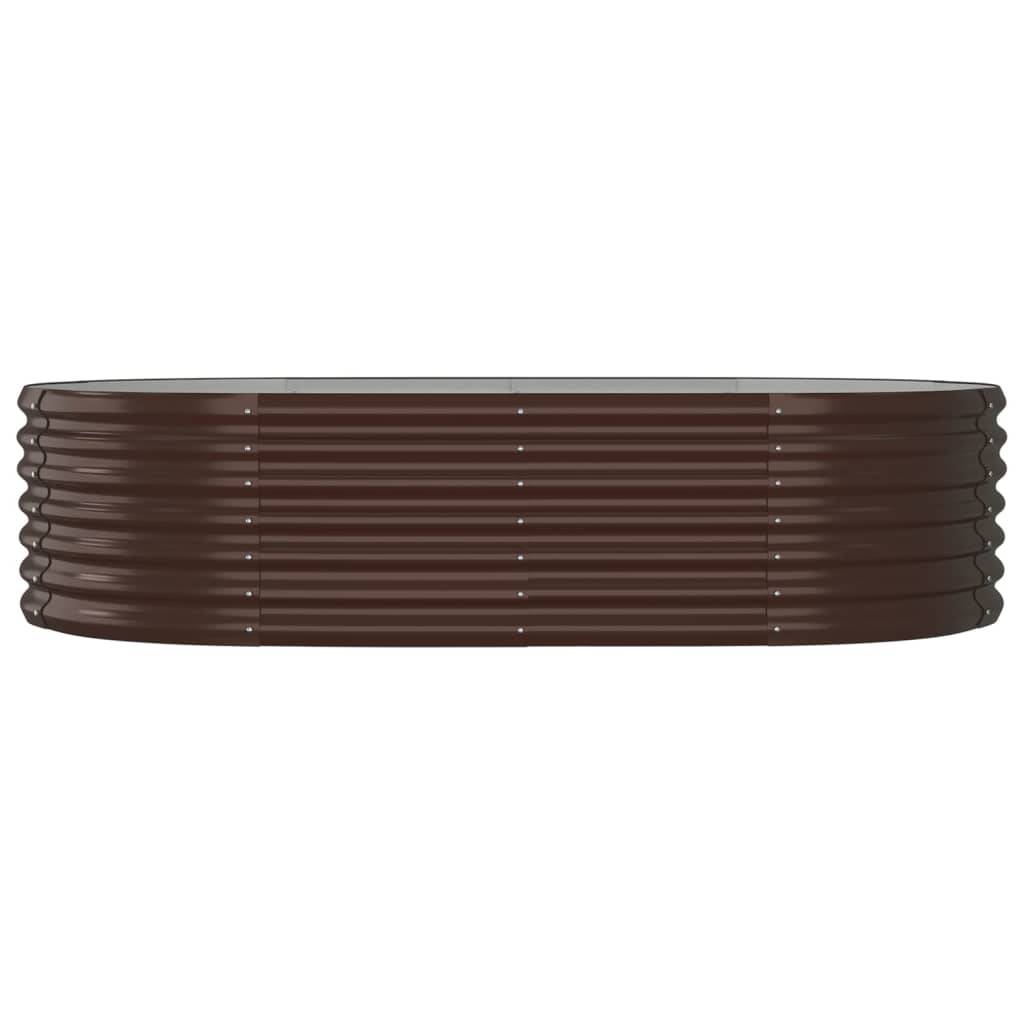 vidaXL Hochbeet Pulverbeschichteter Stahl 152x80x36 cm Braun