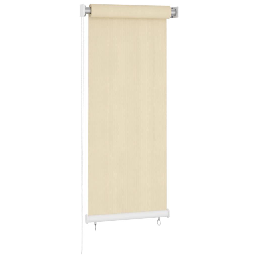 vidaXL Außenrollo Creme 60x140 cm HDPE