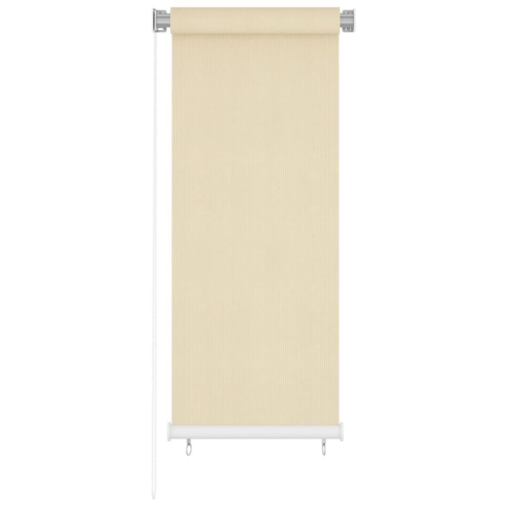 vidaXL Außenrollo Creme 60x140 cm HDPE