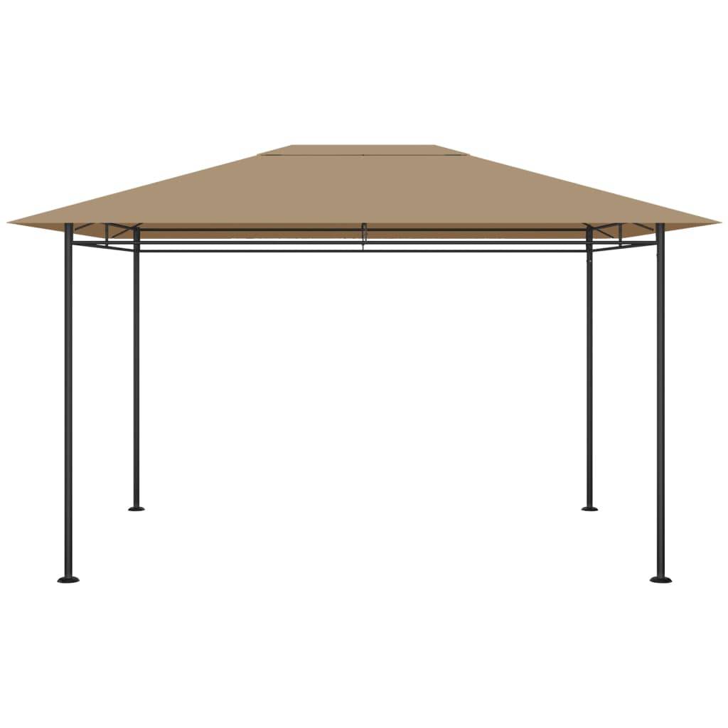 vidaXL Pavillon 384x281x270 cm Taupe 180 g/m²