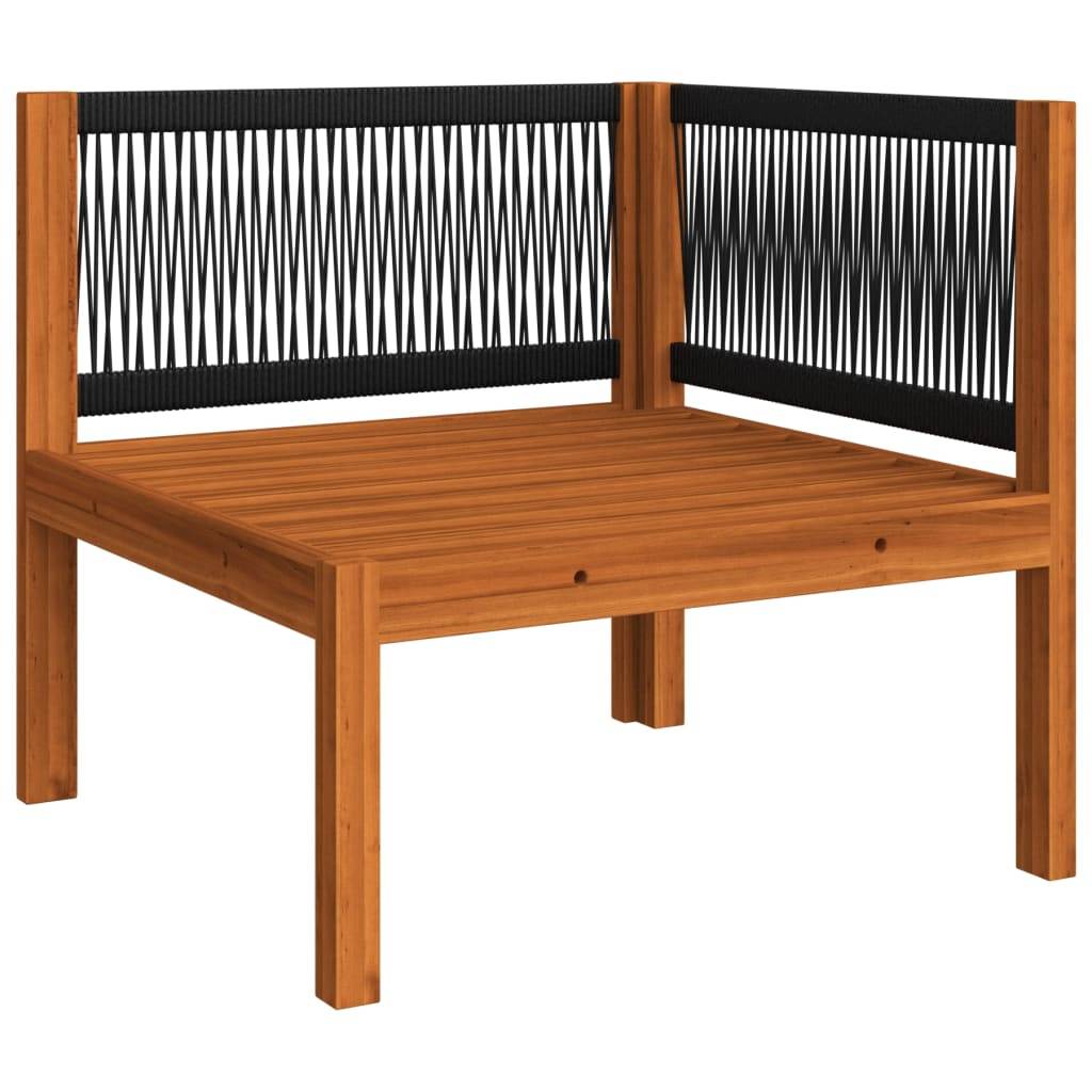 vidaXL Garten-Ecksofa mit Auflagen Massivholz Akazie