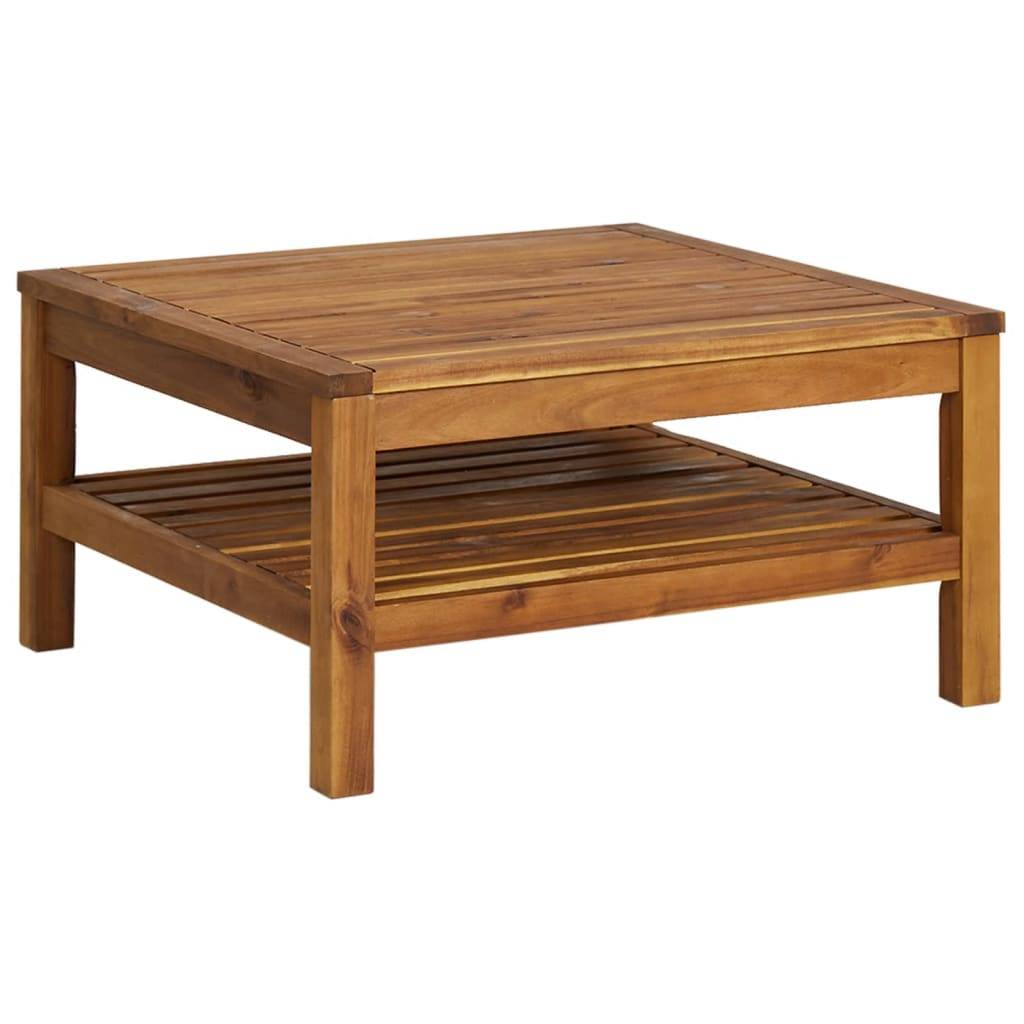 vidaXL 3-tlg. Garten-Lounge-Set mit Cremeweißen Kissen Akazienholz