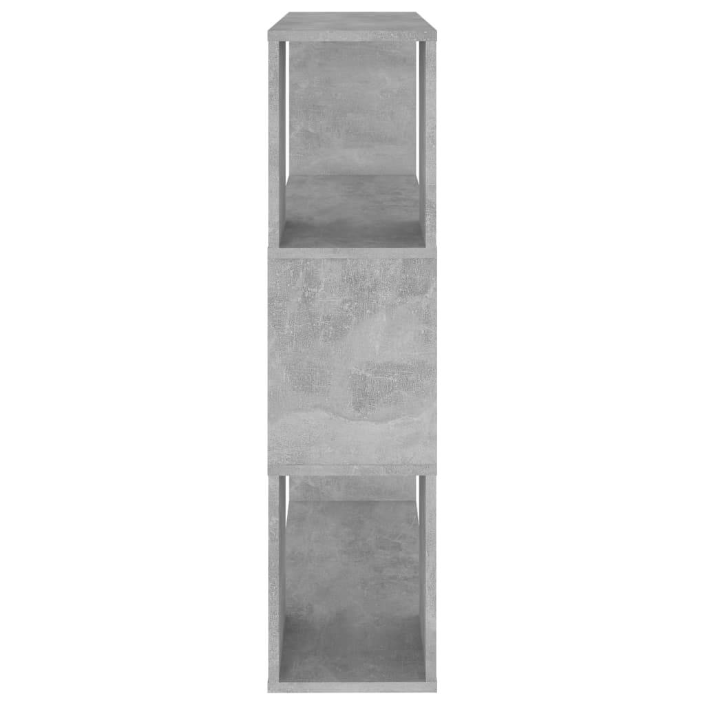vidaXL Bücherregal Raumteiler Betongrau 80x24x94 cm Holzwerkstoff