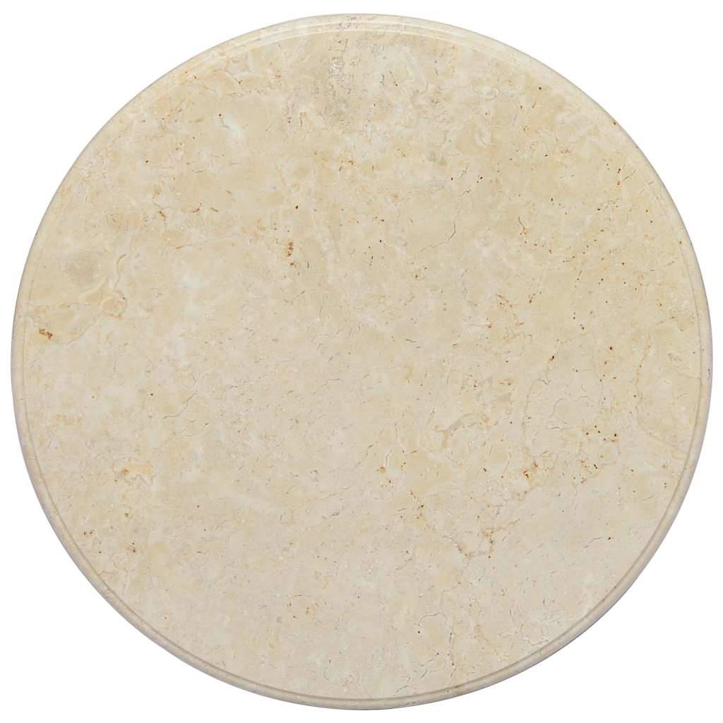 vidaXL Tischplatte Creme Ø60x2,5 cm Marmor