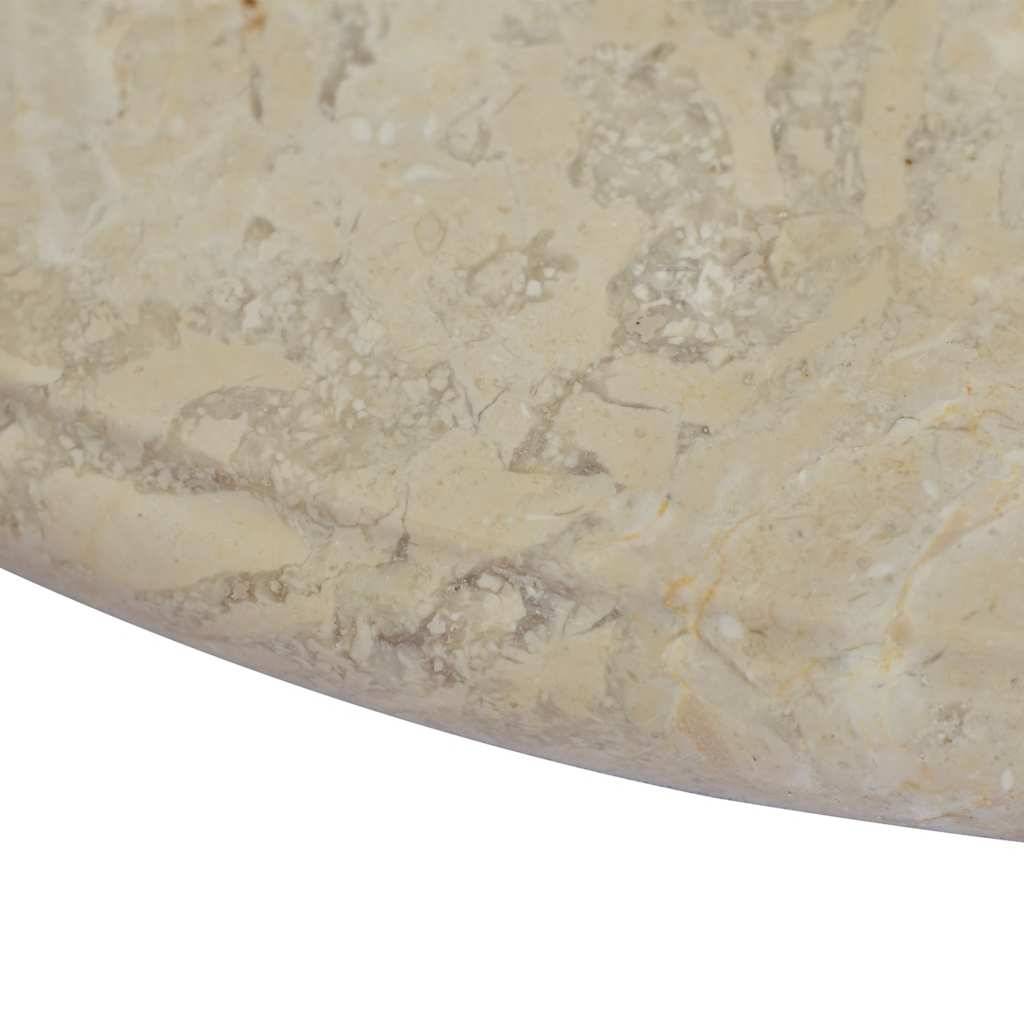 vidaXL Tischplatte Creme Ø60x2,5 cm Marmor