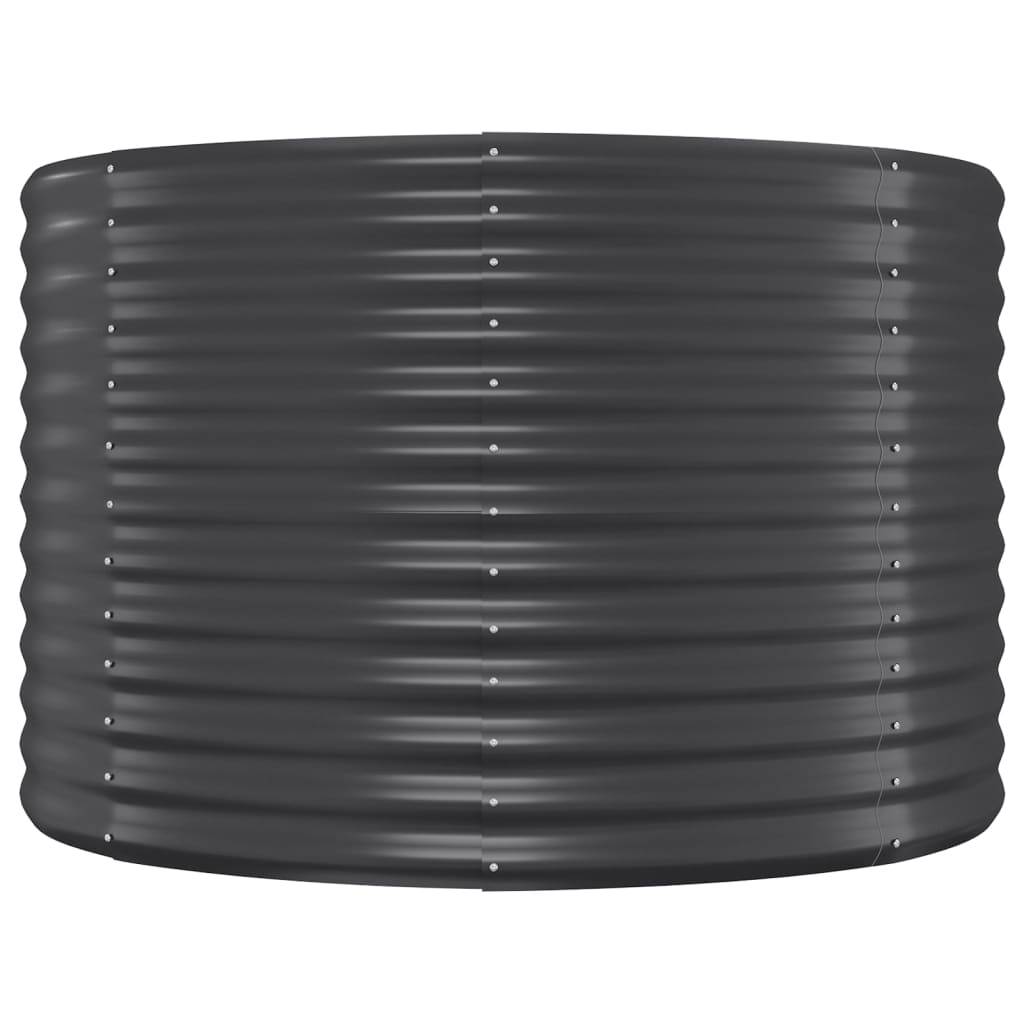vidaXL Hochbeet Pulverbeschichteter Stahl 396x100x68 cm Anthrazit
