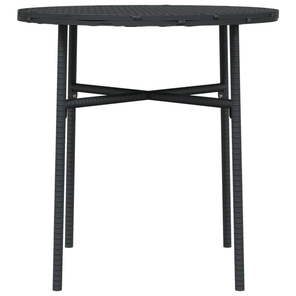 vidaXL Beistelltisch Schwarz 45 cm Poly Rattan