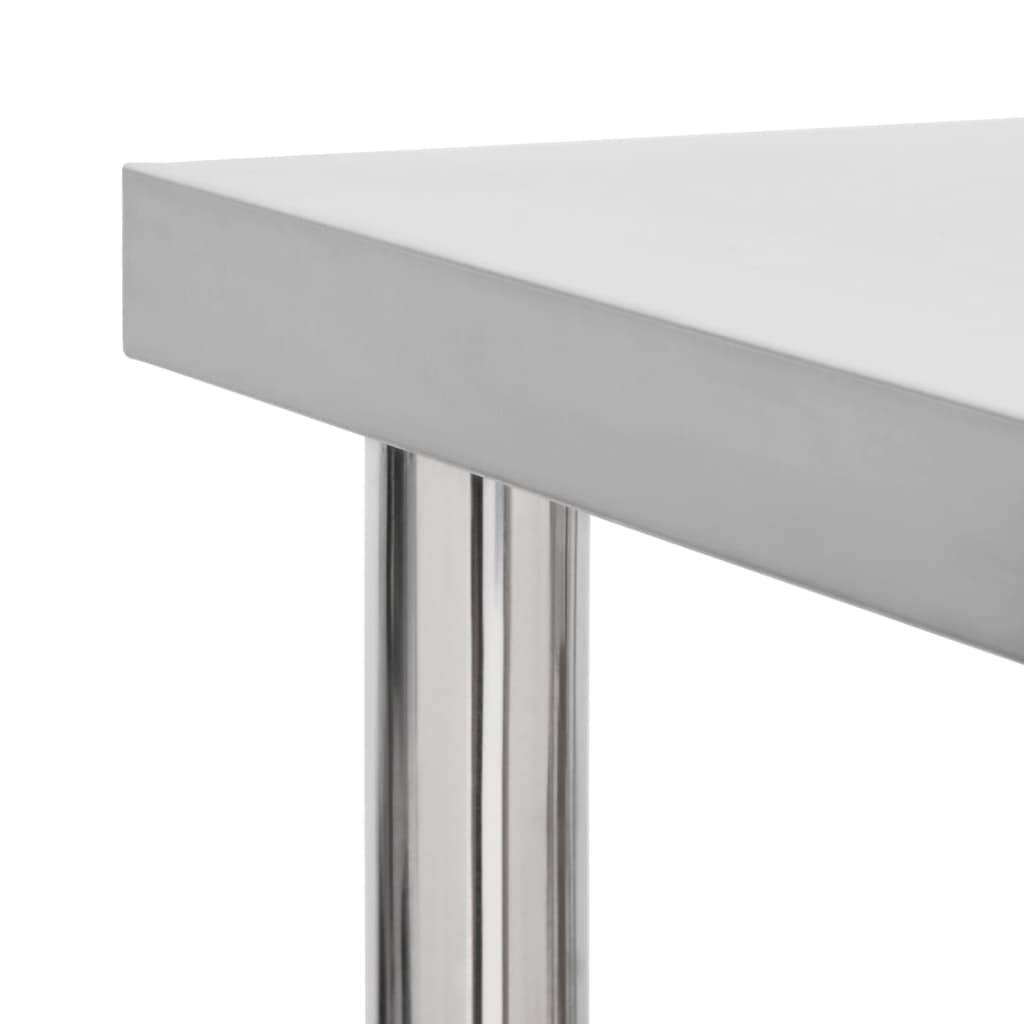 vidaXL Küchen-Arbeitstisch mit Rollen 60x45x85 cm Edelstahl