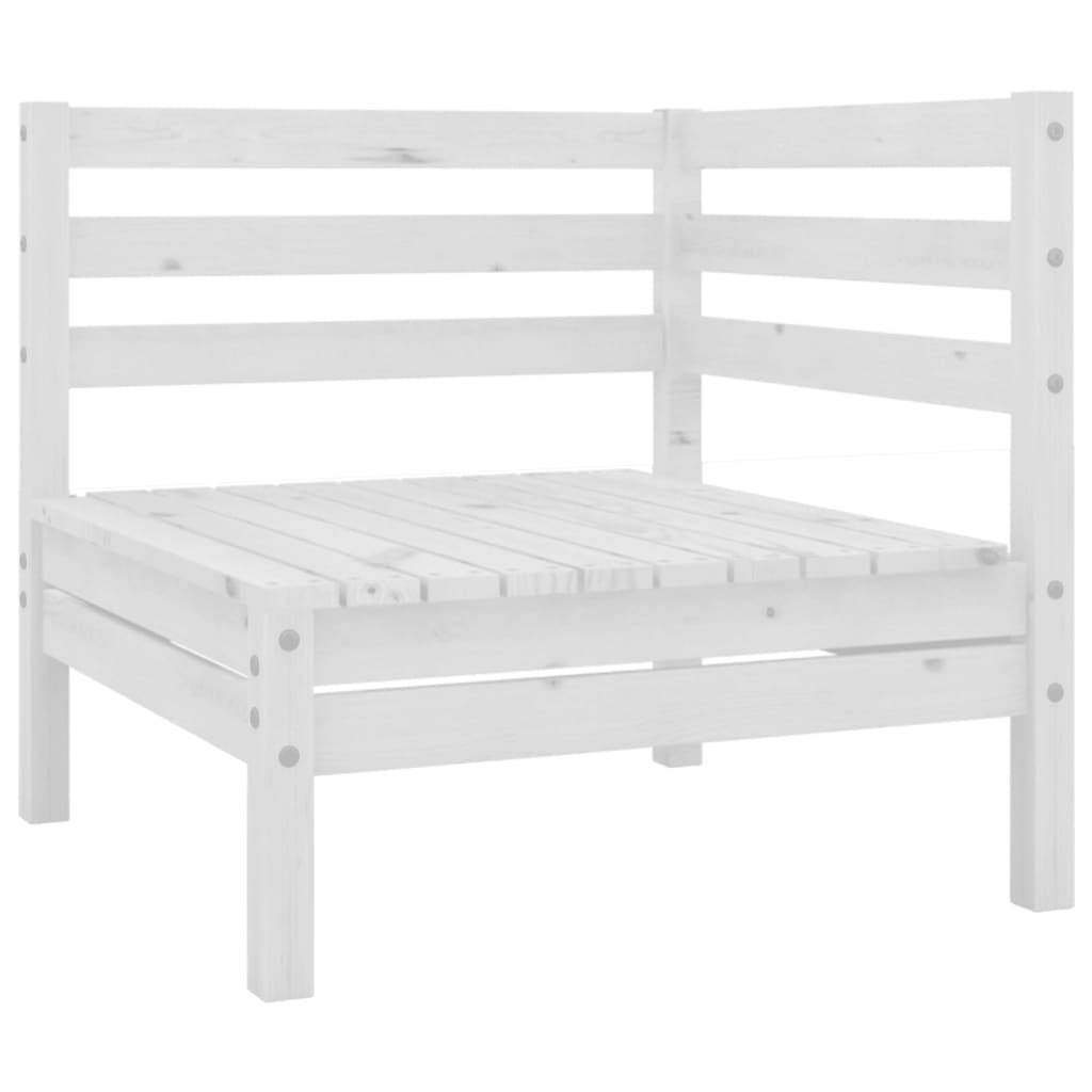 vidaXL 11-tlg. Garten-Lounge-Set Weiß Massivholz Kiefer