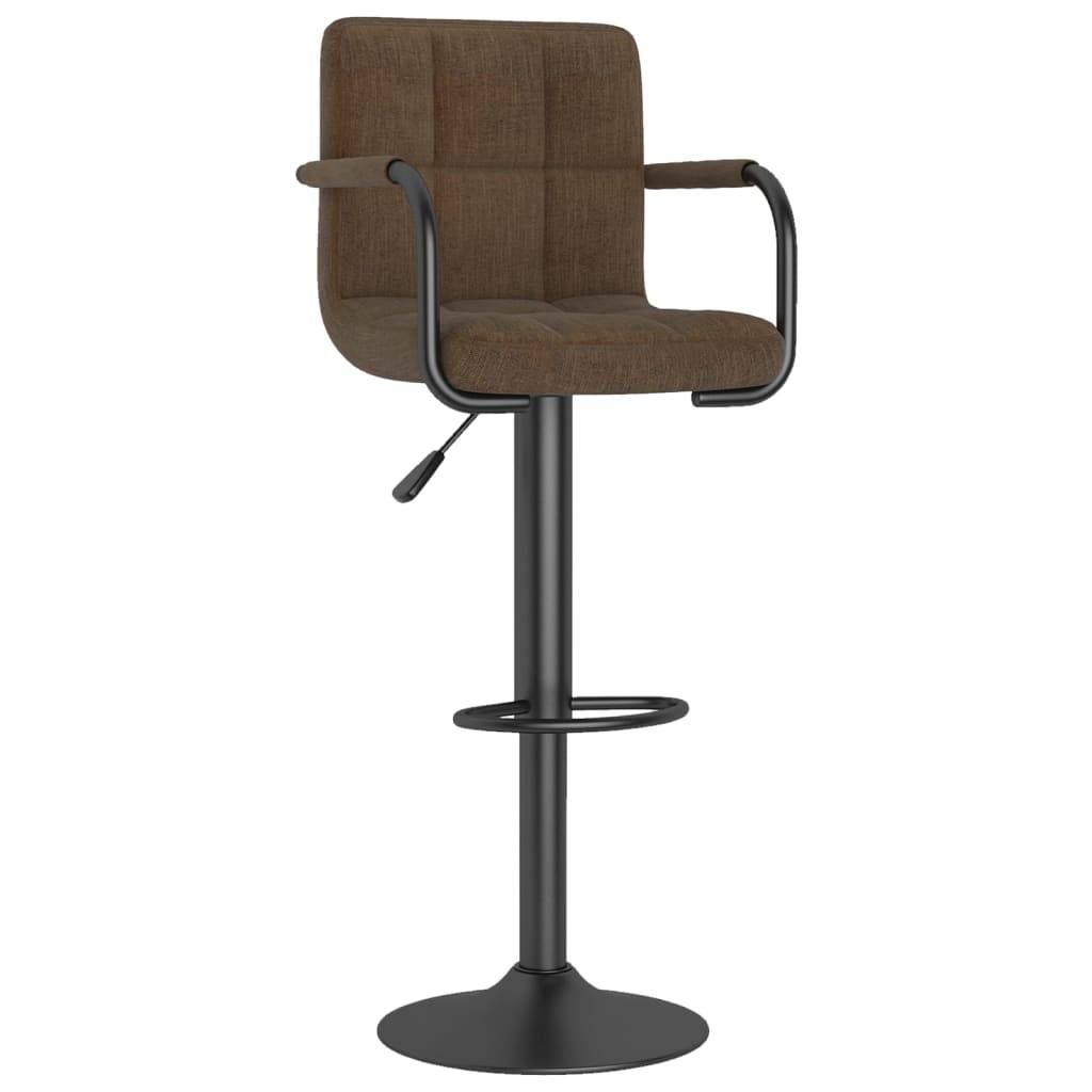 vidaXL Barhocker 2 Stk. Braun Stoff