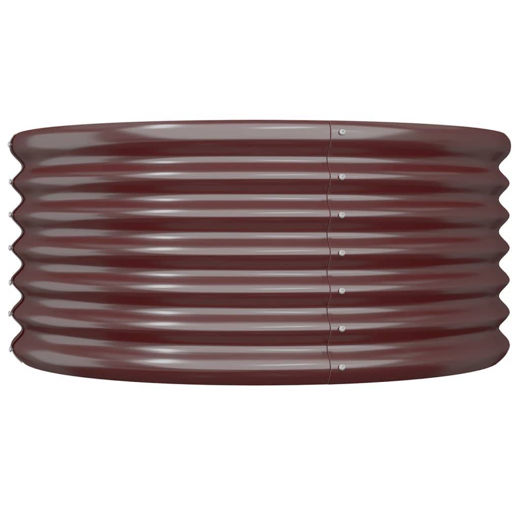 vidaXL Pflanzkübel Pulverbeschichteter Stahl 80x80x36 cm Braun