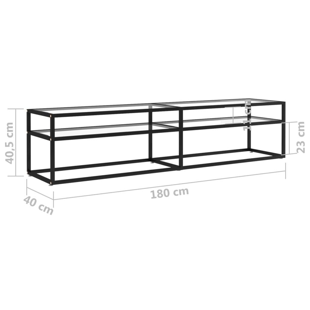 vidaXL TV-Schrank Transparent 180x40x40,5 cm Hartglas