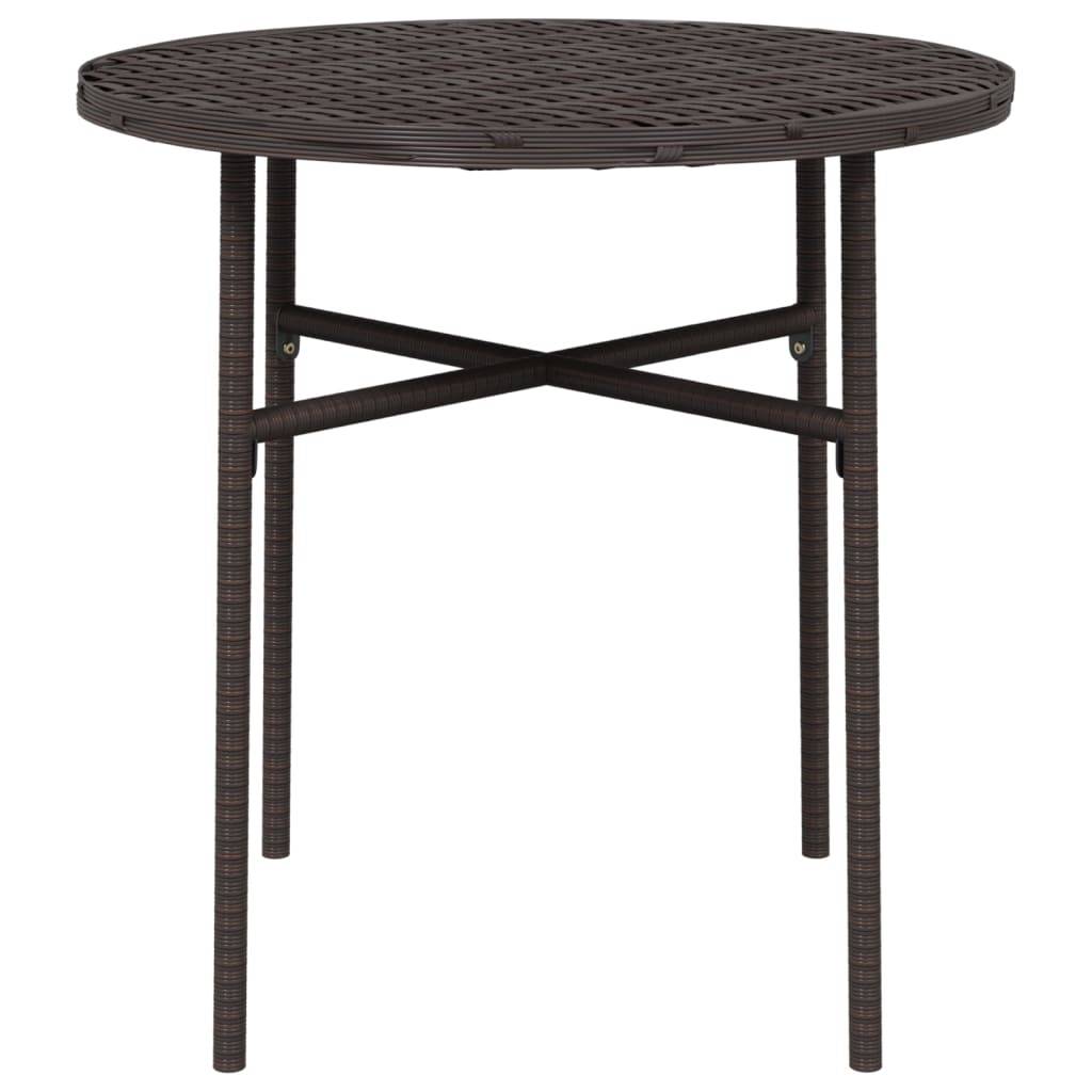 vidaXL Beistelltisch Braun 45 cm Poly Rattan