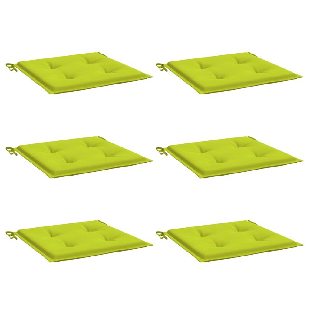 vidaXL Gartenstuhl-Kissen 6 Stk. Knallgrün 50x50x3 cm Oxford-Gewebe