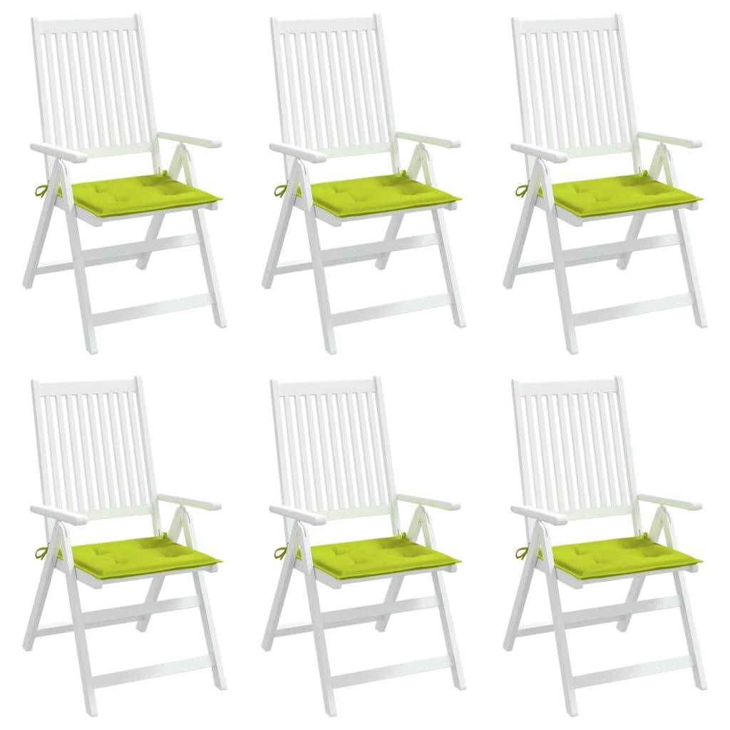 vidaXL Gartenstuhl-Kissen 6 Stk. Knallgrün 50x50x3 cm Oxford-Gewebe