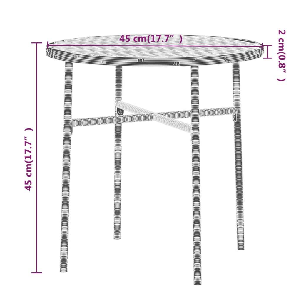vidaXL 3-tlg. Garten-Essgruppe Poly Rattan Schwarz