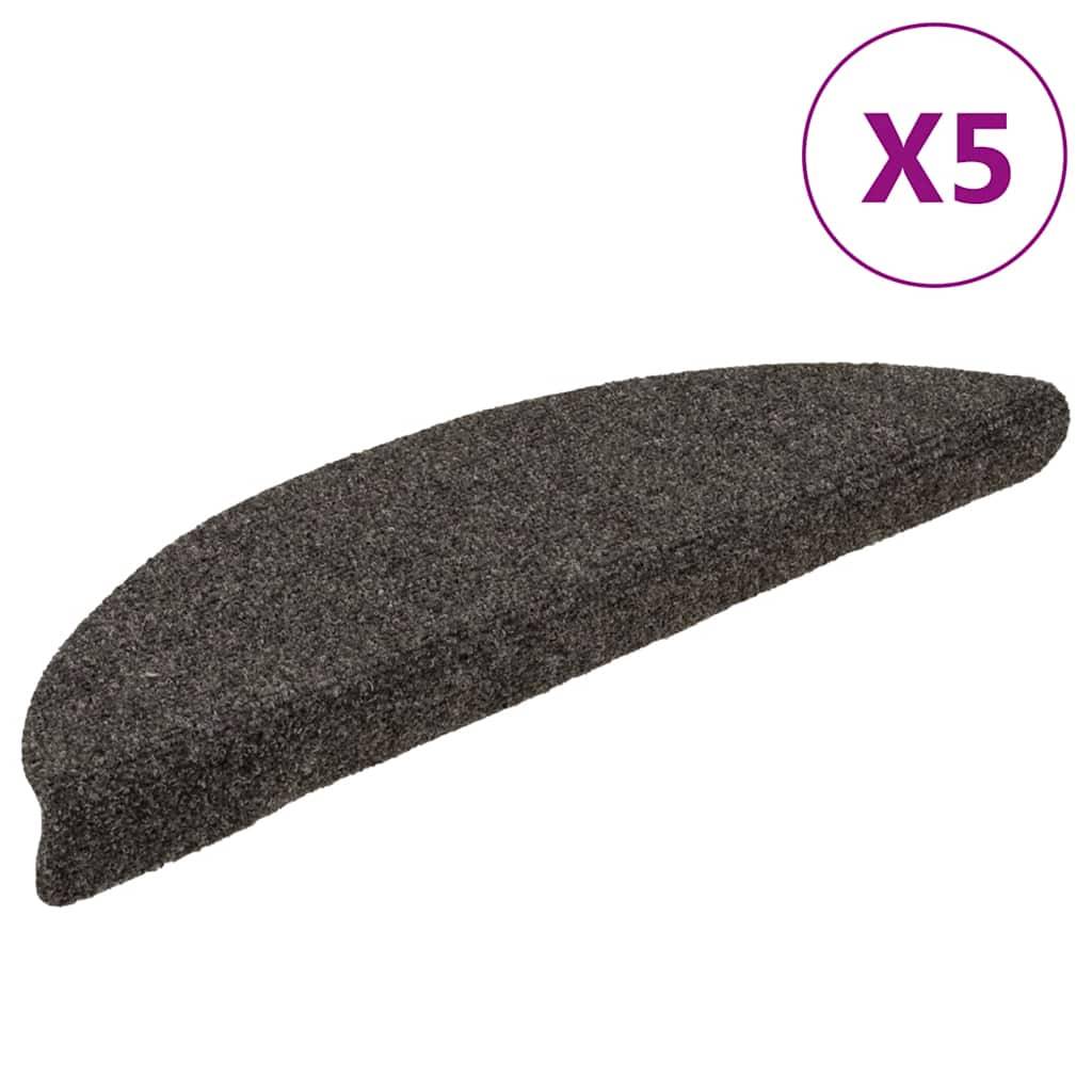 vidaXL Selbstklebende Treppenmatten 5 Stk. Anthrazit 56x17x3 cm