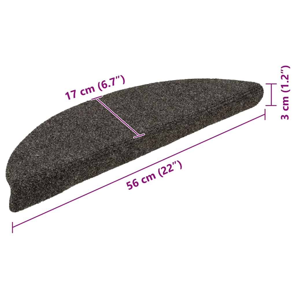 vidaXL Selbstklebende Treppenmatten 5 Stk. Anthrazit 56x17x3 cm