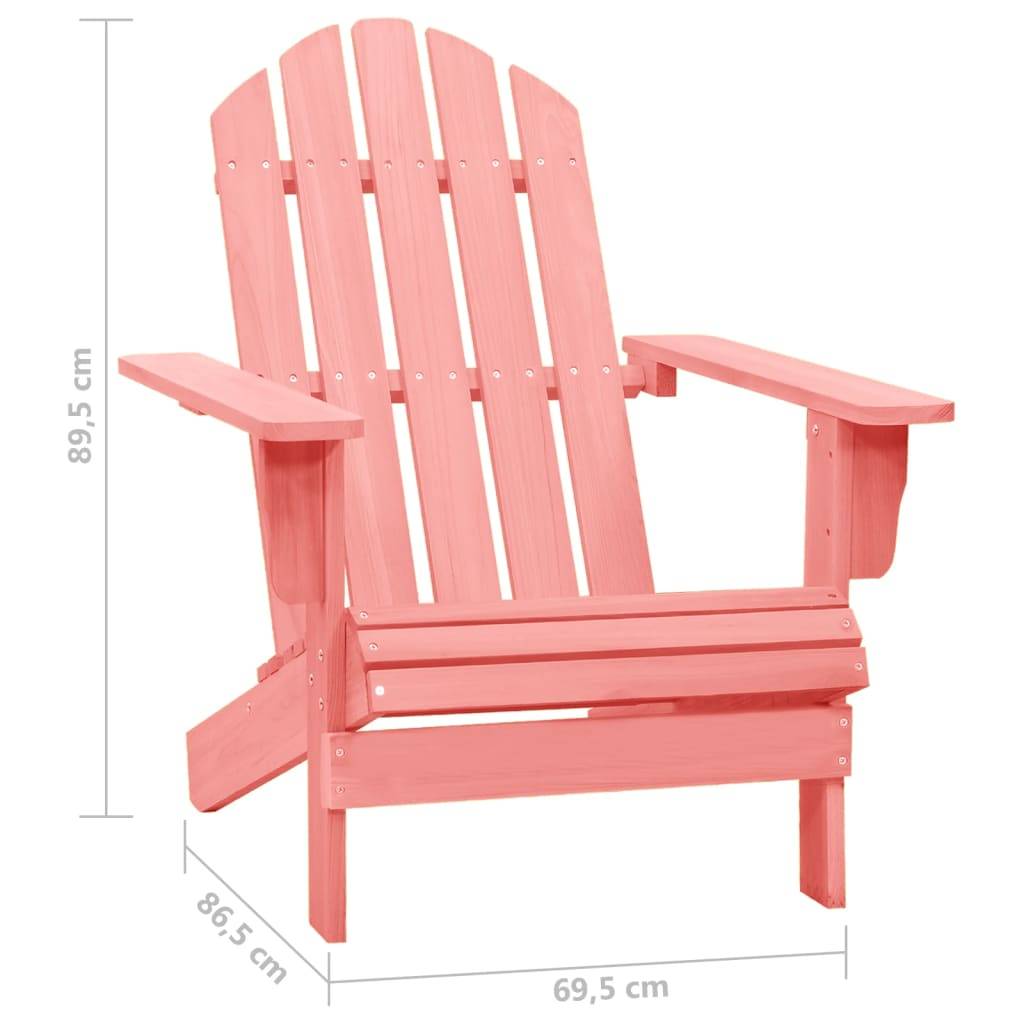 vidaXL Adirondack-Gartenstuhl Massivholz Tanne Rosa
