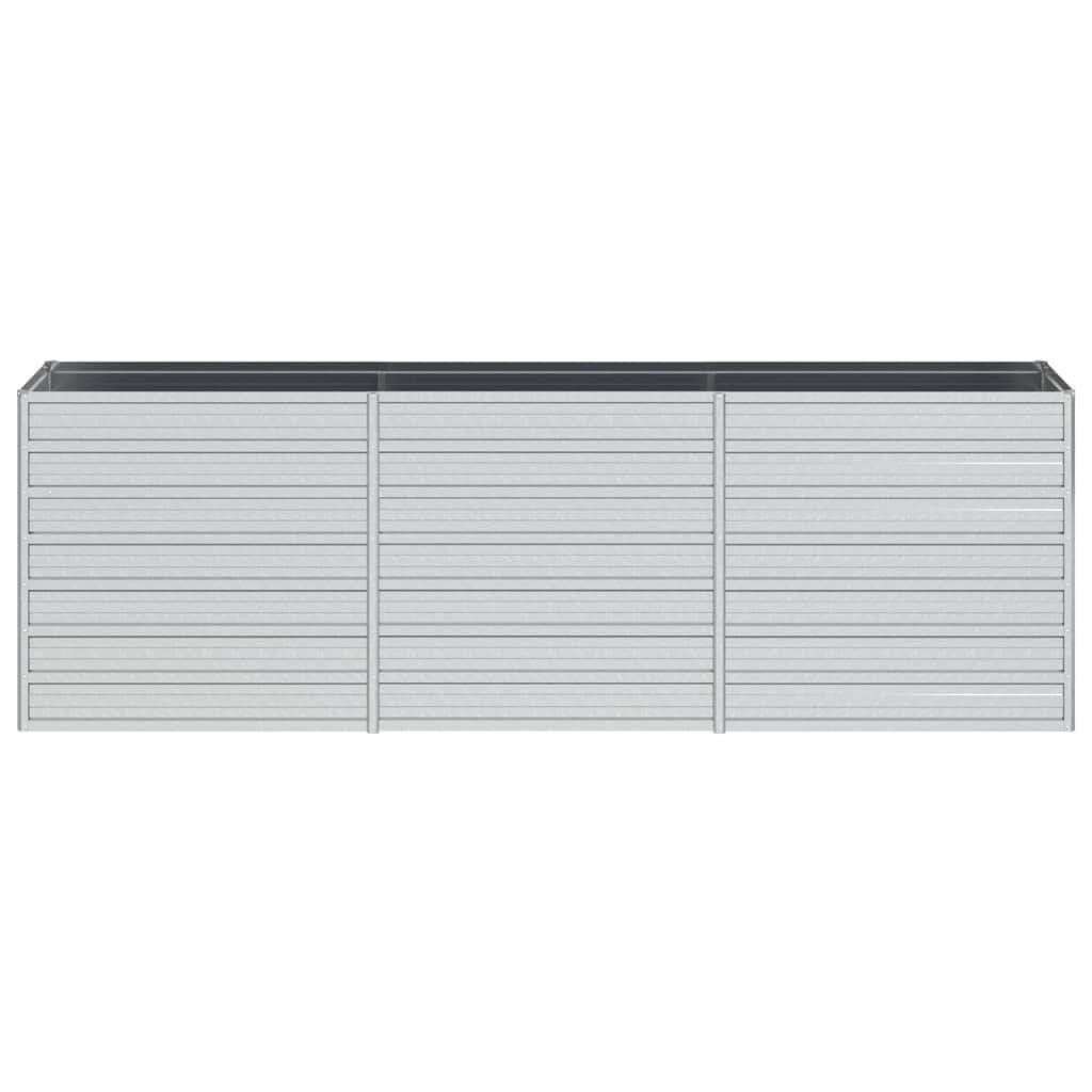 vidaXL Garten-Hochbeet 240x40x77 cm Verzinkter Stahl Silbern