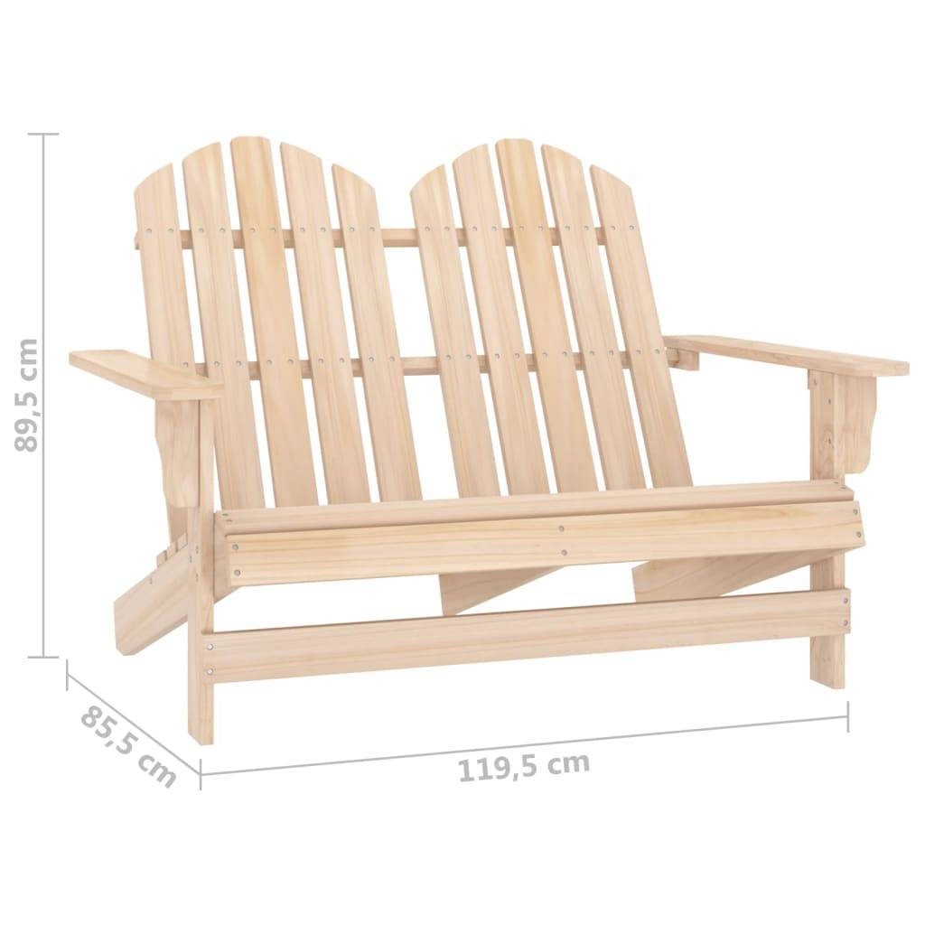 vidaXL Adirondack-Gartenbank 2-Sitzer Massivholz Tanne