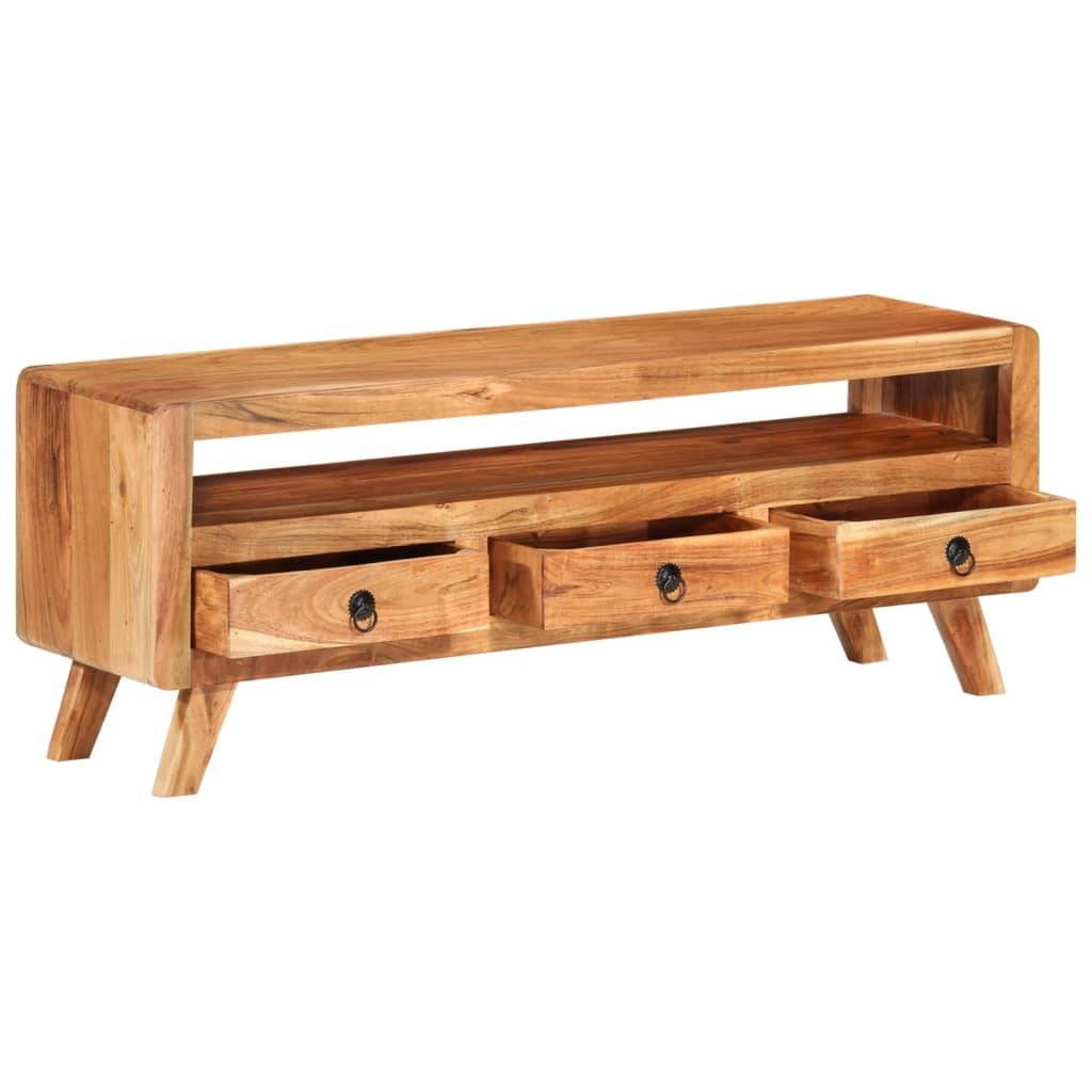 vidaXL TV-Schrank 110x30x40 cm Massivholz Akazie