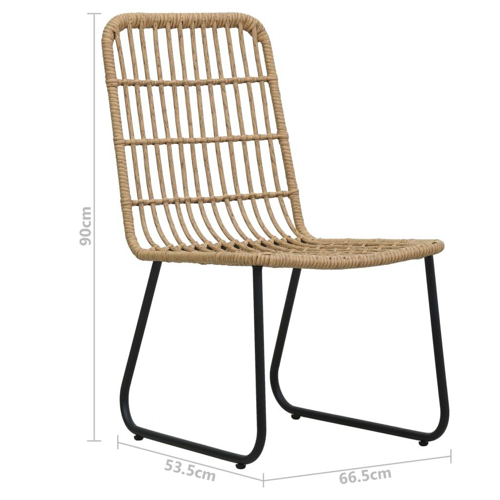 vidaXL 7-tlg. Garten-Essgruppe Poly Rattan und Glas