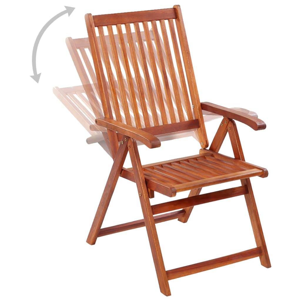 vidaXL Klappbare Gartenstühle 4 Stk. Massivholz Akazie
